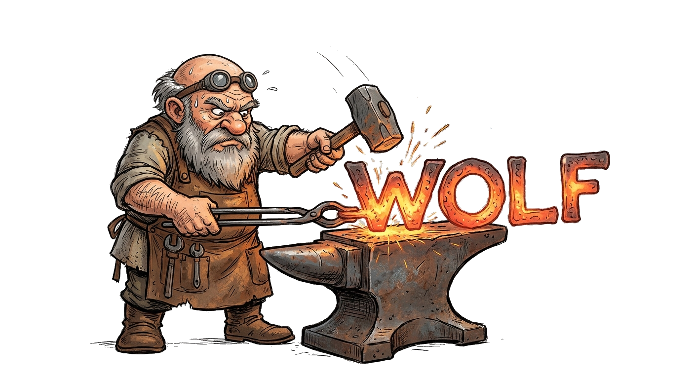 Wilk i kowal — maskotka ForexWolf