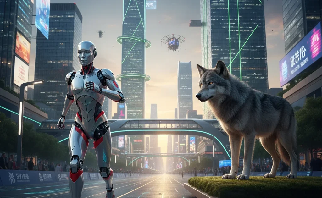 Chiński robot wygrywa półmaraton. USD/CNH spada do poziomu 7.1050.