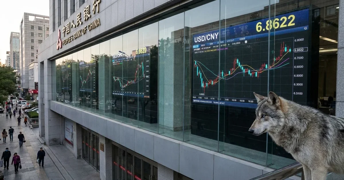 PBOC ustalił fixing USD/CNY na poziomie 6,8622. To powyżej prognozy 6,8206 i poprzedniego odczytu 6,8616